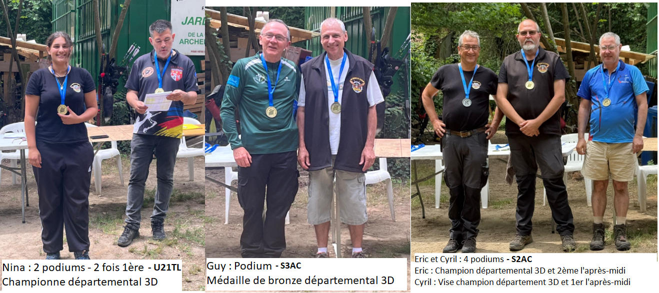 2025 06 22 - Championnat 3D du départemental 91 - 7 podiums